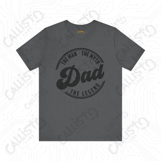 Men’s ’Dad: The Man The Myth The Legend’ Graphic Shirt - Perfect Father’s Day Gift Idea for Dad - Asphalt / XS - T-Shirt