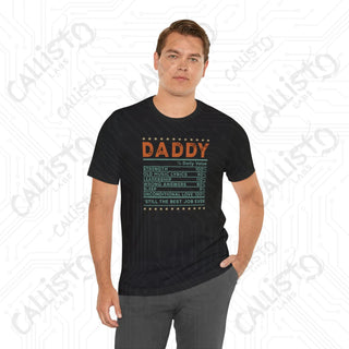 Men’s ’Daddy’ Daily Nutrition Value Dad Graphic Shirt: A Playful and Practical Gift for Father’s Day - T-Shirt