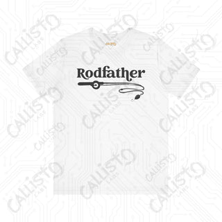 Men’s ’Rodfather’ Fishing Rod Funny Dad Graphic Shirt: Hilarious Father’s Day Gift Idea for Fishing Enthusiasts