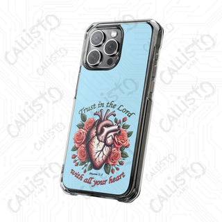 Proverbs 3:5 Trust in the Lord with All of your Heart Magnetic Clear Impact Case for iPhone 14 & 15 - MagSafe®