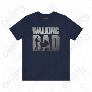 Men’s ’The Walking Dad’ Funny Zombie Shirt: Hilarious Father’s Day Gift Idea for Dads Who Love Zombies - Navy