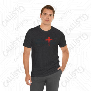 Men’s Humorous ’I Can’t But I Know a Guy’ Cross Religious Shirt: Funny Christian Apparel for Him - T-Shirt