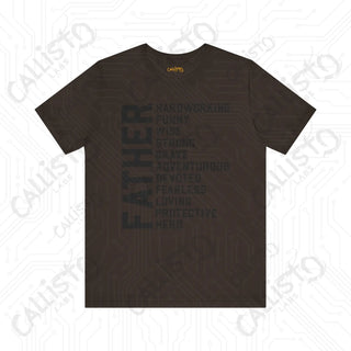 Men’s ’FATHER’ Traits Graphic Shirt: Celebrate Dad with this Stylish and Meaningful Tee - Perfect Father’s Day