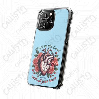 Proverbs 3:5 Trust in the Lord with All of your Heart Magnetic Clear Impact Case for iPhone 14 & 15 - MagSafe®