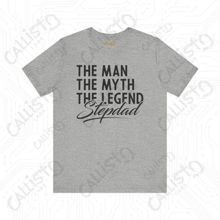 Men’s ’The Man The Myth The Legend’ Stepdad Shirt: Unique Father’s Day Gift for Stepfathers - Funny Dad Tee