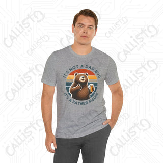 Men’s ’It’s Not a Dad Bod It’s a Father Figure’ Bear Graphic Shirt: Celebrate Fatherhood with Humorous Style