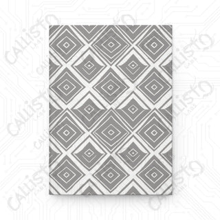 Gray and White Geometric Hardcover Journal Matte - Journal - Paper products