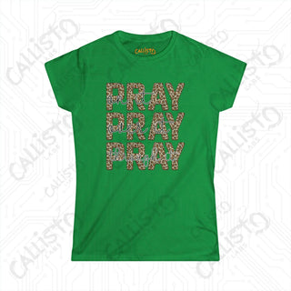 Women’s Softstyle Tee - ’Pray On It Pray Over It Pray Through It’ Inspirational Shirt for Christian Women