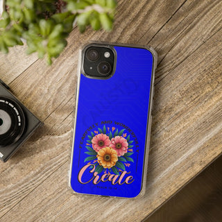 Create Fearfully and Wonderfully Psalm 13:14 Floral Magnetic Clear Impact Case for iPhone 14 & 15 - MagSafe®