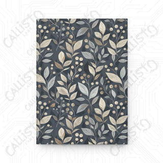 Navy Floral Daily Notebook Hardcover Journal Matte - Journal - Paper products