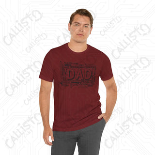 Men’s ’DAD’ Graphic Shirt Celebrating Positive Fatherly Qualities - Perfect Gift for Dads Fathers’ Day Birthday