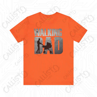 Men’s ’The Walking Dad’ Funny Zombie Shirt: Hilarious Father’s Day Gift Idea for Dads Who Love Zombies - Orange