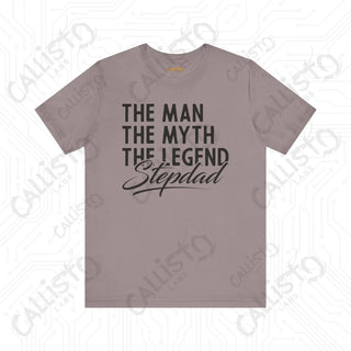 Men’s ’The Man The Myth The Legend’ Stepdad Shirt: Unique Father’s Day Gift for Stepfathers - Funny Dad Tee