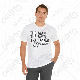 Men’s ’The Man The Myth The Legend’ Stepdad Shirt: Unique Father’s Day Gift for Stepfathers - Funny Dad Tee - T-Shirt