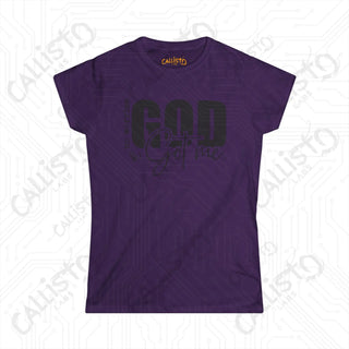 Women’s Softstyle Tee - ’No Worries God’s Got Me’ Inspirational Shirt for Women: Faith-Based Clothing for