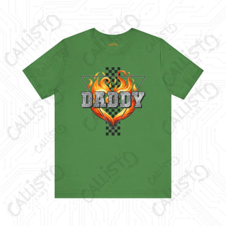 Men’s Flame ’DADDY’ Shirt: Bold and Stylish Tee for Fathers Dads and Cool Dudes - Perfect Gift for Him - Leaf