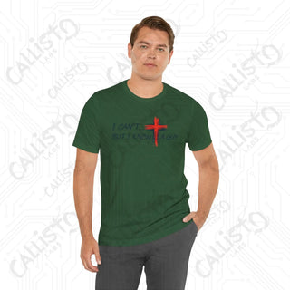 Men’s Humorous ’I Can’t But I Know a Guy’ Cross Religious Shirt: Funny Christian Apparel for Him - T-Shirt