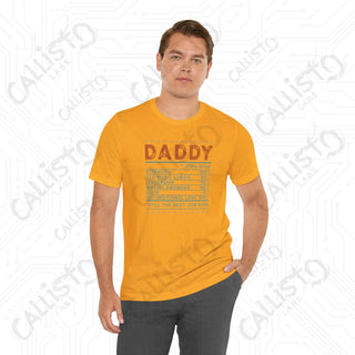 Men’s ’Daddy’ Daily Nutrition Value Dad Graphic Shirt: A Playful and Practical Gift for Father’s Day - T-Shirt