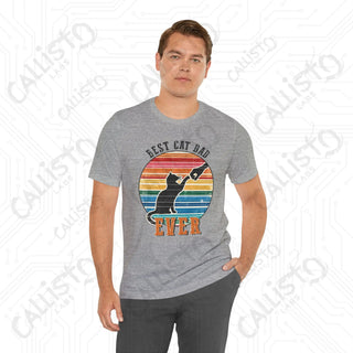 Men’s ’Best Cat Dad Ever’ Graphic Shirt: Celebrate Feline Fatherhood with this Stylish and Fun Tee for Cat Lovers