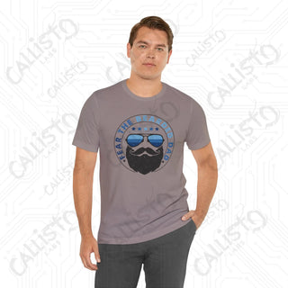 Men’s ’Fear the Bearded Dad’ Funny Graphic Shirt: Hilarious Gift for Dads with Beards - Perfect for Father’s