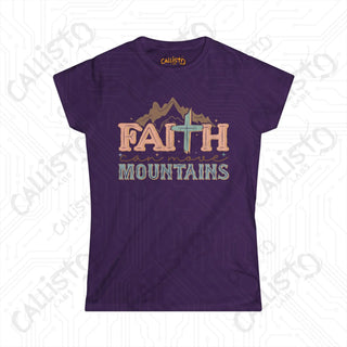 Womens Faith Can Move Mountains Shirt Inspirational Shirt for Hope Comfortable & Stylish Christian Apparel for Her Gift