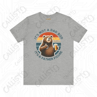 Men’s ’It’s Not a Dad Bod It’s a Father Figure’ Bear Graphic Shirt: Celebrate Fatherhood with Humorous Style