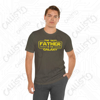 Men’s ’The Best Father in the Galaxy’ Graphic Shirt: Show Dad He’s Out of This World with this Stellar