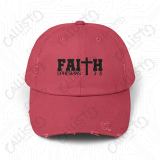 Faith Ephesians 2:8 Black - Dashing Red / One size - Hats