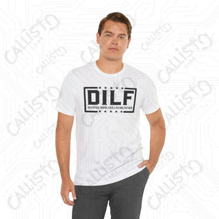 Men’s ’DILF - Devoted Involved Loving Father’ Funny Graphic Shirt: Humorous Dad Tee for Father’s Day Gift - T-Shirt