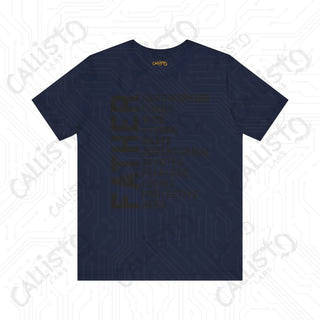 Men’s ’FATHER’ Traits Graphic Shirt: Celebrate Dad with this Stylish and Meaningful Tee - Perfect Father’s Day