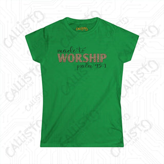 Women’s Softstyle Tee: ’Made to Worship’ Inspirational Christian Shirt - Comfortable and Stylish Faith Apparel