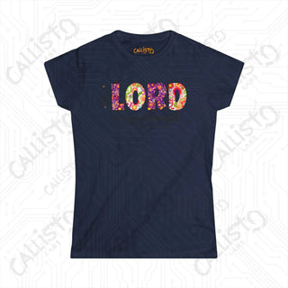 Women’s Softstyle Tee ’The Lord is My Strength’ Psalm 28:7 with Floral Design Inspirational Christian Shirt for