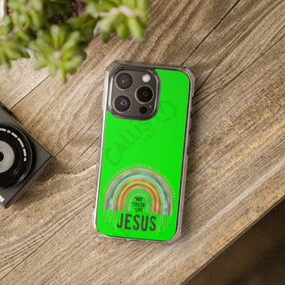 Jesus is the WAY the Truth the Life Magnetic Clear Impact Case for iPhone 14 & 15 - MagSafe® Compatible - iPhone 15