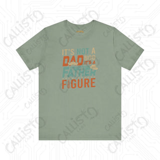 Men’s ’It’s Not a Dad Bod It’s a Father Figure’ Graphic Shirt with Mustache and Hat: Fun and Stylish Tee for