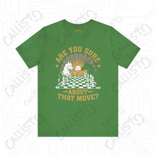 Men’s Chess Shirt - ’Are You Sure About That Move?’ Funny Chess Player Tee for Men - Leaf / XS - T-Shirt