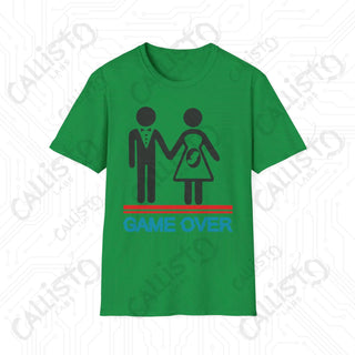 Game Over - Husband and Wife Pregnancy Humor Men's Softstyle T-Shirt