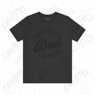 Men’s ’Dad: The Man The Myth The Legend’ Graphic Shirt - Perfect Father’s Day Gift Idea for Dad - Dark Grey