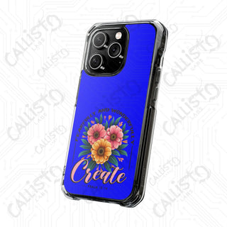 Create Fearfully and Wonderfully Psalm 13:14 Floral Magnetic Clear Impact Case for iPhone 14 & 15 - MagSafe®