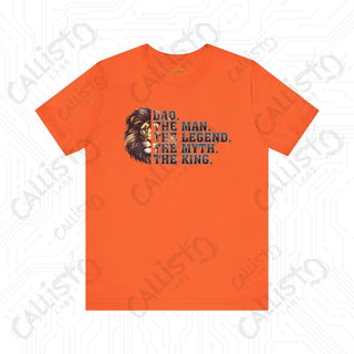 Men’s DAD #Man #Legend #Myth #King Lion Shirt: Unique Father’s Day Gift Idea for Dad - Orange / S - T-Shirt