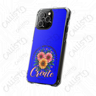 Create Fearfully and Wonderfully Psalm 13:14 Floral Magnetic Clear Impact Case for iPhone 14 & 15 - MagSafe®