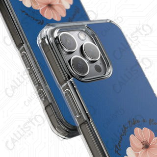 Pslams 103:15 Flourish Like a Flower Magnetic Clear Impact Case for iPhone 14 & 15 - MagSafe® Compatible - Phone Case