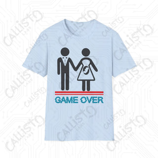 Game Over - Husband and Wife Pregnancy Humor Men's Softstyle T-Shirt