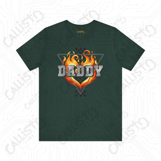 Men’s Flame ’DADDY’ Shirt: Bold and Stylish Tee for Fathers Dads and Cool Dudes - Perfect Gift for Him - Forest