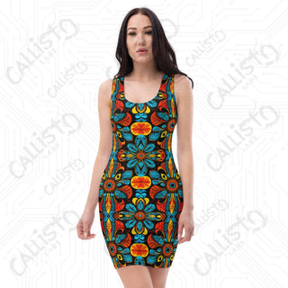 Colorful Floral Bodycon dress