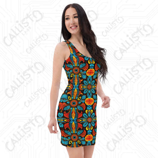 Colorful Floral Bodycon dress