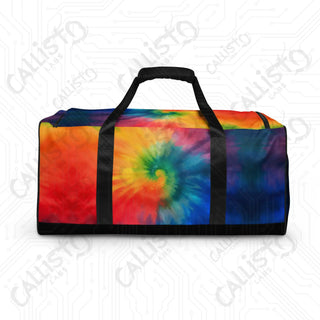 Vividly Bright Hippie Tie Dye Duffle Bag – Colorful Bold Travel Bag Every Occasion