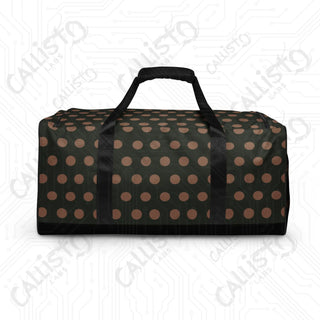 Dark Forest Green Polka Dot Duffle Bag – Chic Durable Perfect Everyday Holiday Travel