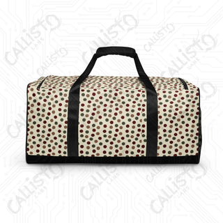 Festive Christmas Polka Dot Duffle Bag – Spacious Durable Perfect Travel Gym