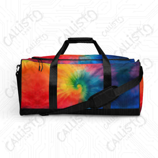 Vividly Bright Hippie Tie Dye Duffle Bag – Colorful Bold Travel Bag Every Occasion