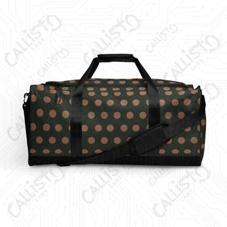 Dark Forest Green Polka Dot Duffle Bag – Chic Durable Perfect Everyday Holiday Travel